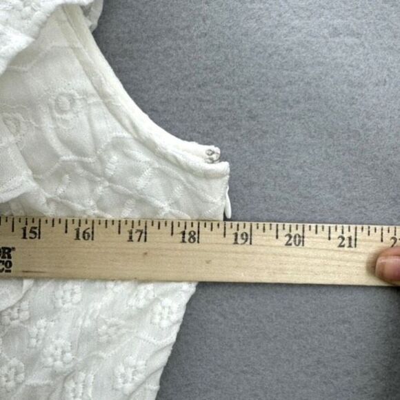 NWT Chelsea & Violet South of France White Ruffle Mini Dress - Picture 12 of 13
